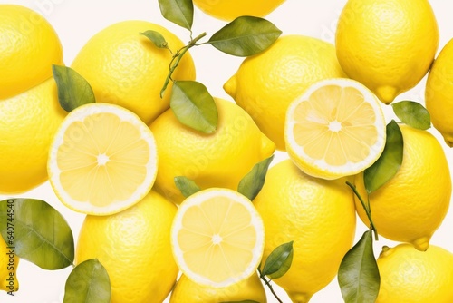 lemons and limes white background