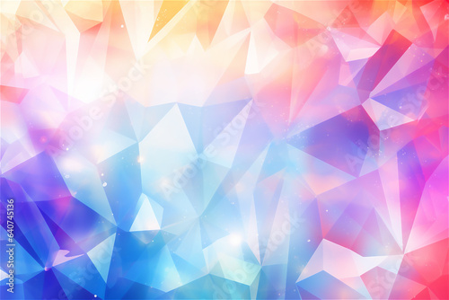 abstract irregular crystal background with a triangular pattern in full color rainbow spectrum colors