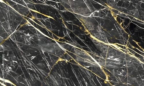 Gray and Gold Marble Texture - generative ai