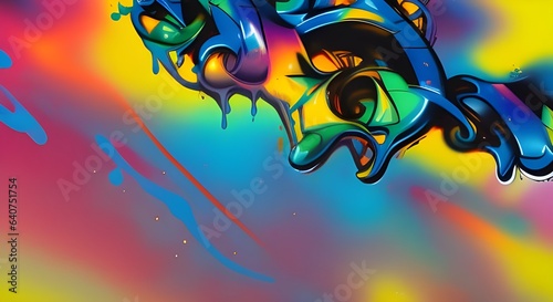 Abstract colorful grafitti background - generative ai