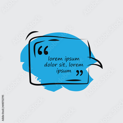 vector hand drawn quote box frame