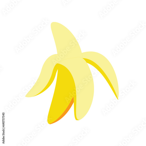 Banana icon design  isolated on white background. Banana modern cartoon vector illustration. Yellow banana flat icon style.