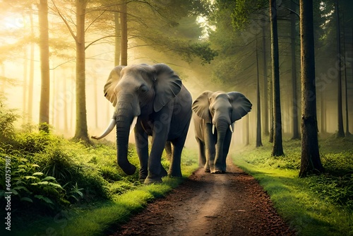 elephant in forest