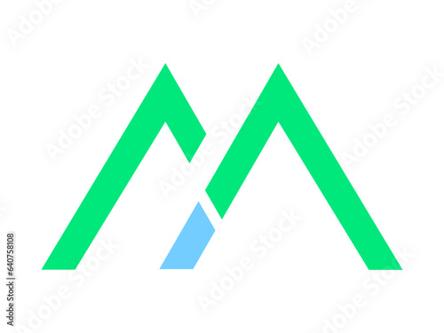 green triangle logo, logo design art vector, beautiful logo design, black and white design, business web vector illustration,