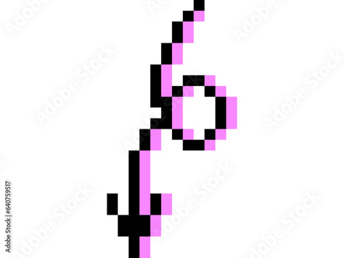 Pixel arrow. Vector illustration.
