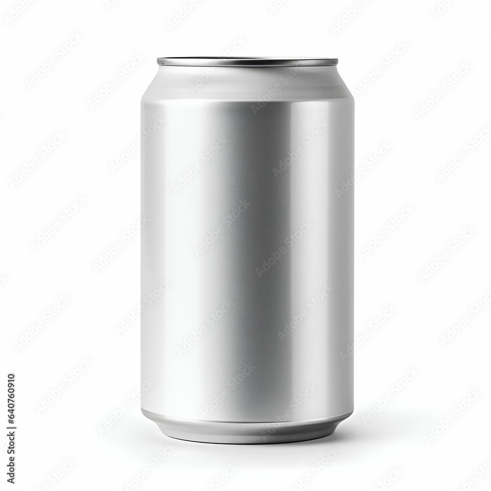 Aluminum Beverage Can Isolated on White Background. Generative ai Aluminum Beverage Can Isolated on White Background. Generative ai