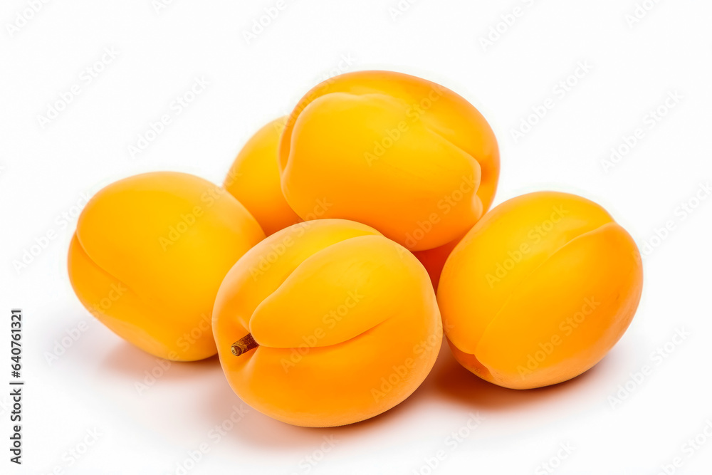 Apricot fresh healthy fruit on white plain background. Isolated on solid background. Apricot fresh healthy fruit on white plain background. Isolated on solid background.