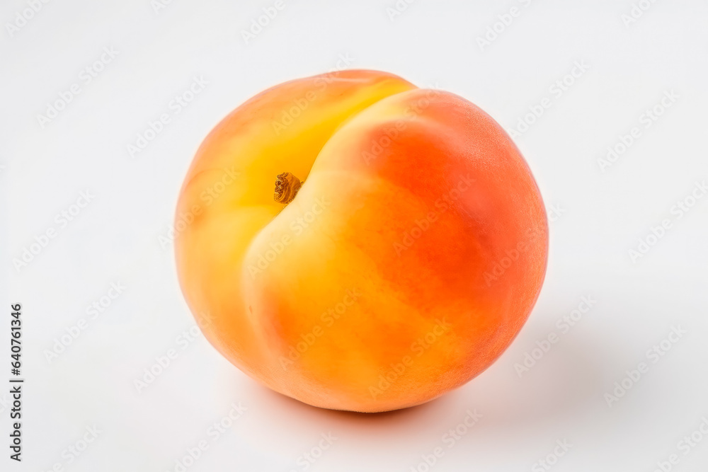 Peach fresh healthy fruit on white plain background. Isolated on solid background. Peach fresh healthy fruit on white plain background. Isolated on solid background.