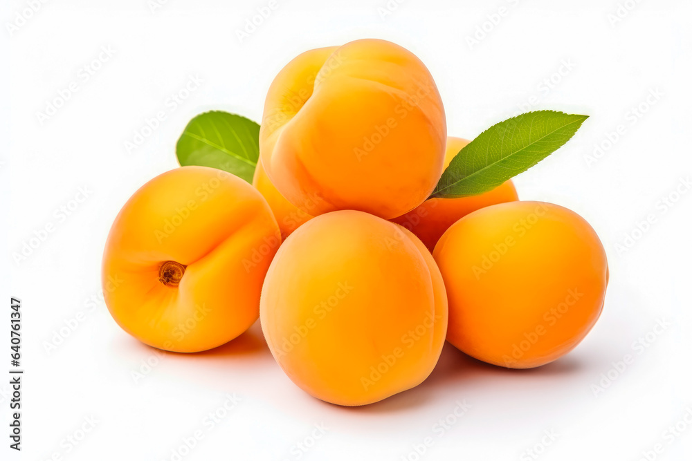 Apricot fresh healthy fruit on white plain background. Isolated on solid background. Apricot fresh healthy fruit on white plain background. Isolated on solid background.