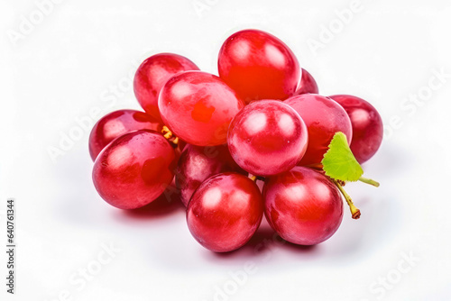 Grapes fresh healthy fruit on white plain background. Isolated on solid background.