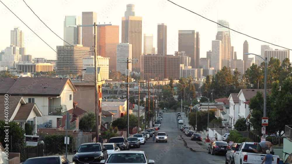 Downtown Los Angeles in the evening Downtown Los Angeles in the evening
