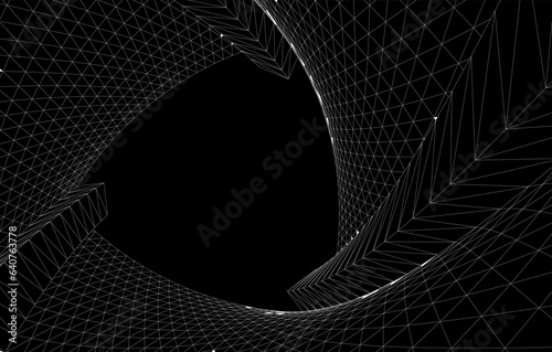 Abstract architecture vector 3d illustration
