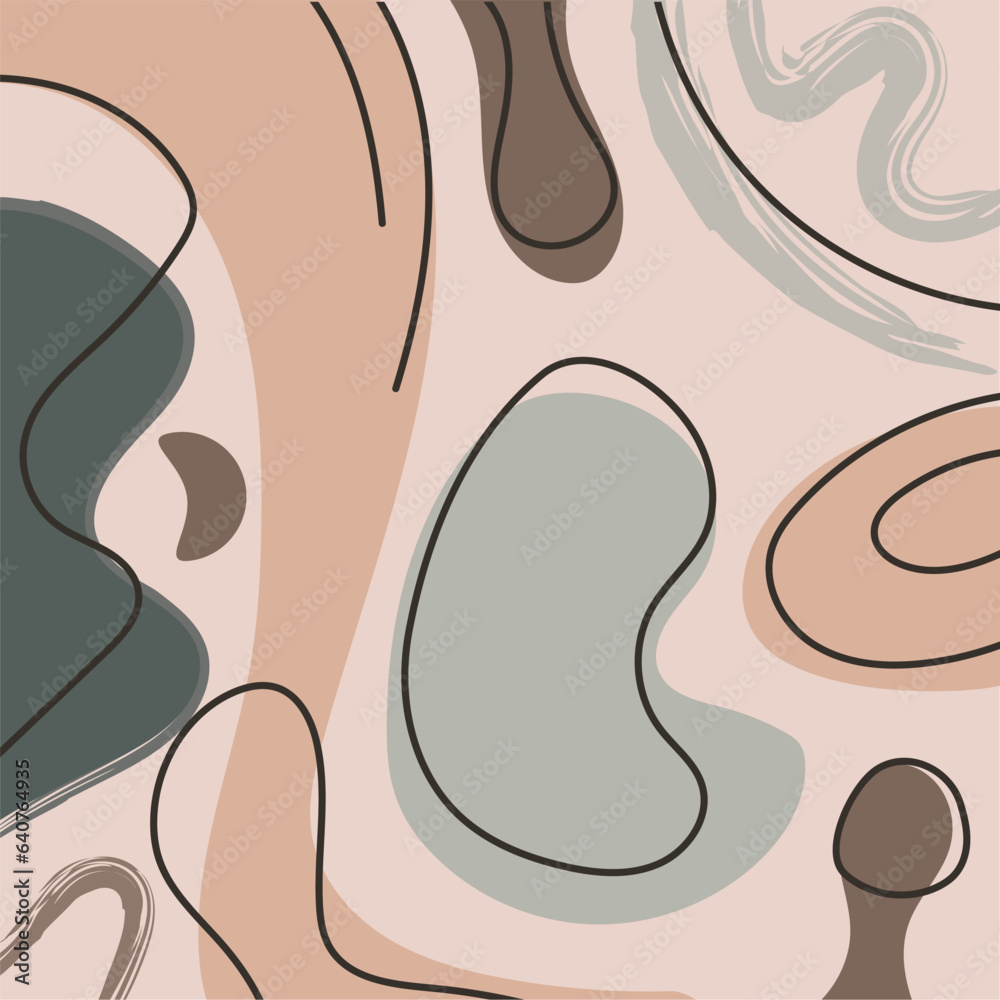 Hand drawn illustration background with abstract shapes Vector Hand drawn illustration background with abstract shapes Vector