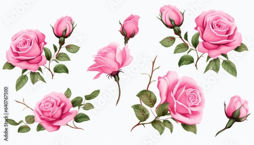 seamless pattern with pink roses © Kaya