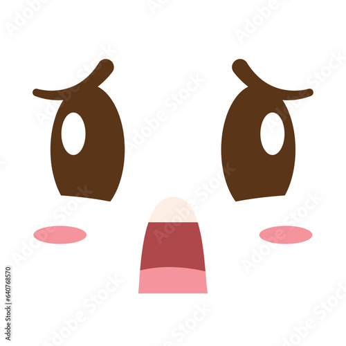 Isolated cute worried facial expression Vector