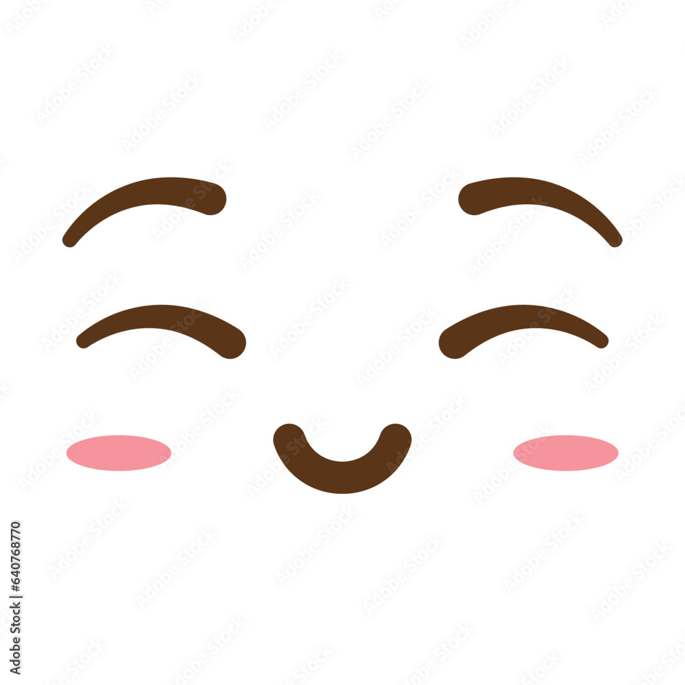 Naklejka premium Isolated cute happy facial expression Vector
