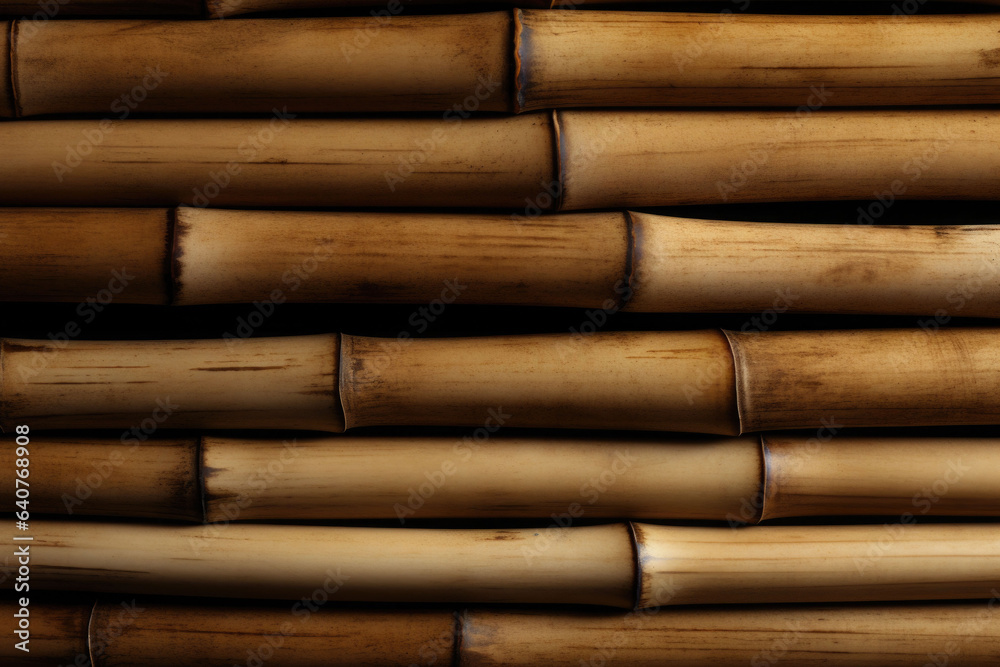 Old brown tone bamboo plank fence texture. AI generated Old brown tone bamboo plank fence texture. AI generated
