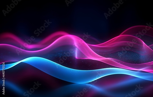 abstract futuristic background with pink blue glowing neon moving high speed wave lines honeycomb and bokeh lights. Data transfer concept Fantastic wallpaper, Generative AI