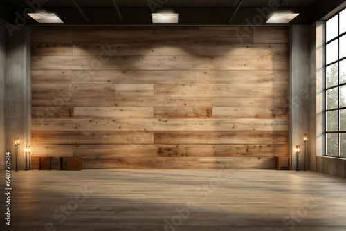 interior of an warehouse with interesting glare interior for product presentation © Muneeb