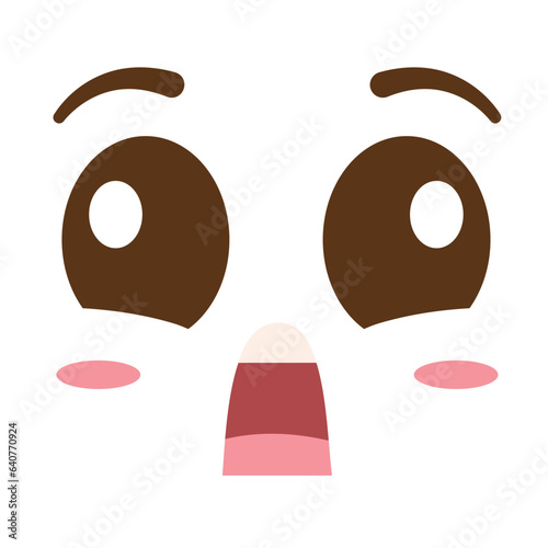 Isolated cute worried facial expression Vector
