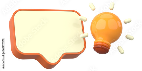 Interactive tooltip. Quick tips. 3D illustration.