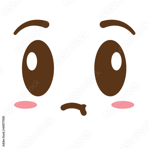 Isolated cute surprise facial expression Vector