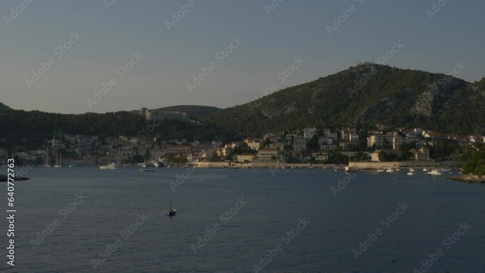 Hvar City Panorama from the Hvar Channel Hvar City Panorama from the Hvar Channel