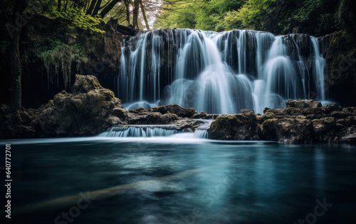 long exposure Waterfall in the middle of the forest