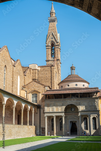 Basilica of Santa Croce with Pazzi chapel in Florence Italy photo