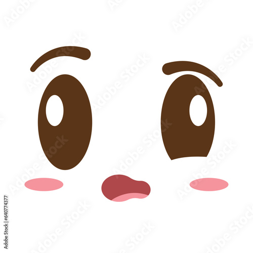 Isolated cute doubt facial expression Vector