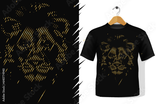 t-shirt and apparel trendy animal line art  illustration 