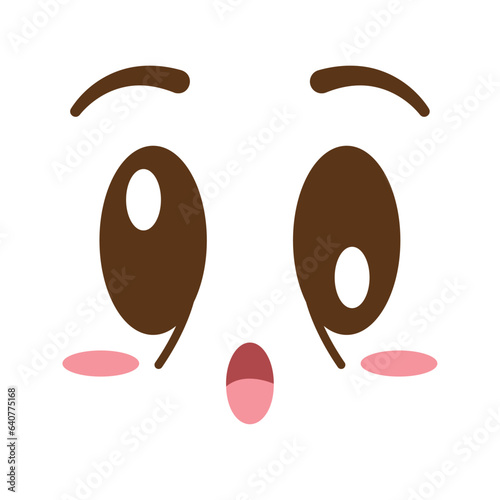Isolated cute surprise facial expression Vector