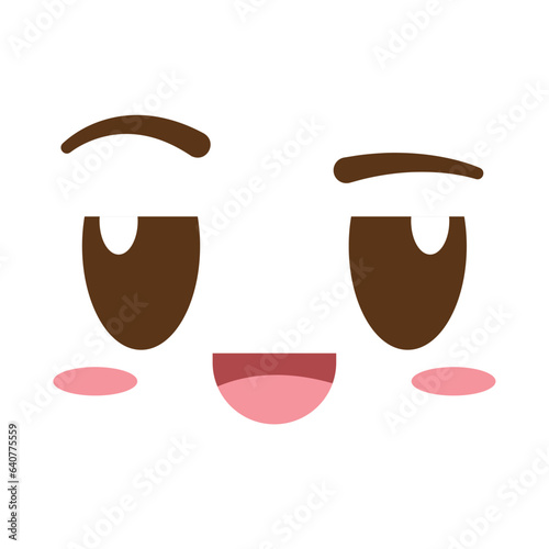 Isolated cute happy facial expression Vector