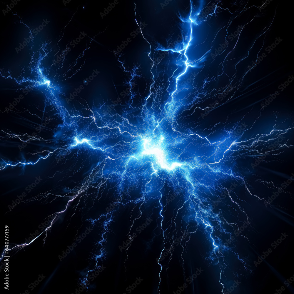 Lightning bolts on black background, in the style of light black and dark azure, dark gothic, electric Lightning bolts on black background, in the style of light black and dark azure, dark gothic, electric