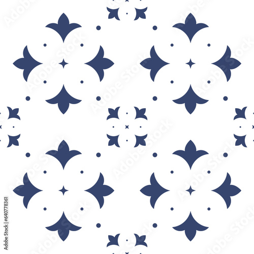 Vector. Seamless mediterranean geometric pattern, ornamental swatches. Talavera template. Portuguese Azulejo. Turkish decoration. Moroccan mosaic. Spanish porcelain. Ceramic dishes, folk ornament.