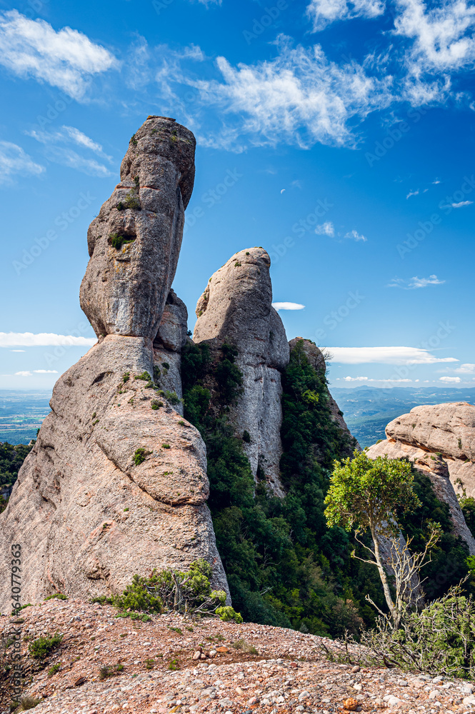 Amazing mountain range geology (Montserrat Massif, Spain, Catalonia)