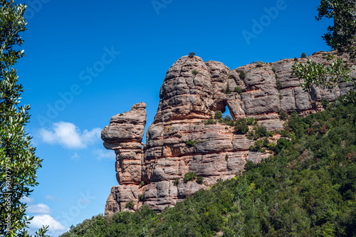 Amazing mountain range geology (La Foradada - Montserrat Massif, Spain, Catalonia)