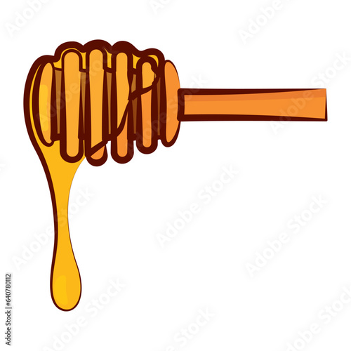 Isolated hand drawn honey stick Vector