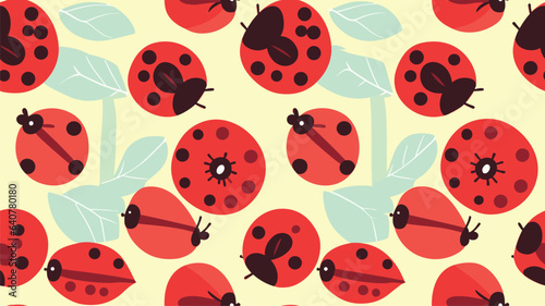 Ladybird cartoon pattern