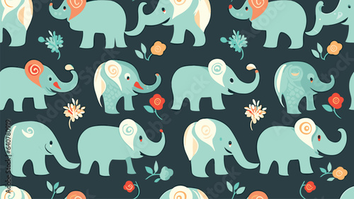 Seamless elephant pattern © Tania