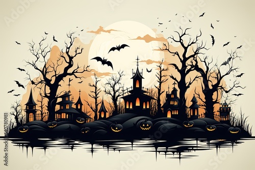 halloween background with pumpkin