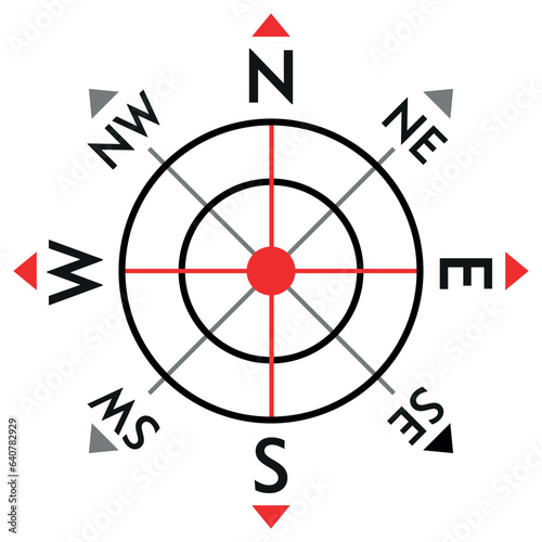 Navigation hemisphere, illustration, symbol vector, Science