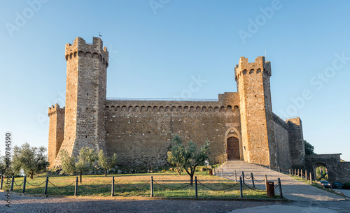 Panorama of the Rocca di Montalcino in Tuscany, Italy.