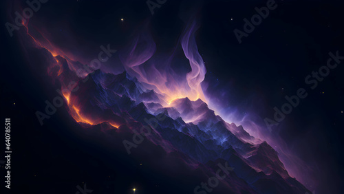 background with space, nebula, Generative Ai.