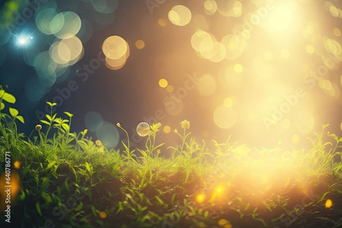 earth day bokeh lens flare. ai generative