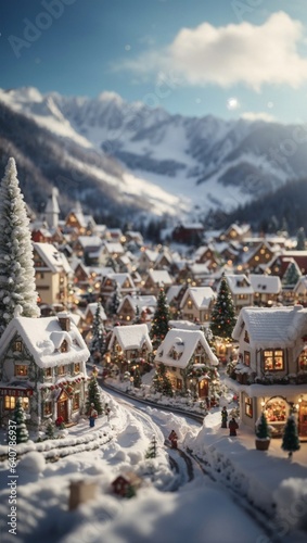 Fantasy winter wonderland, full of tiny details, bokeh, Christmas © ArtistiKa