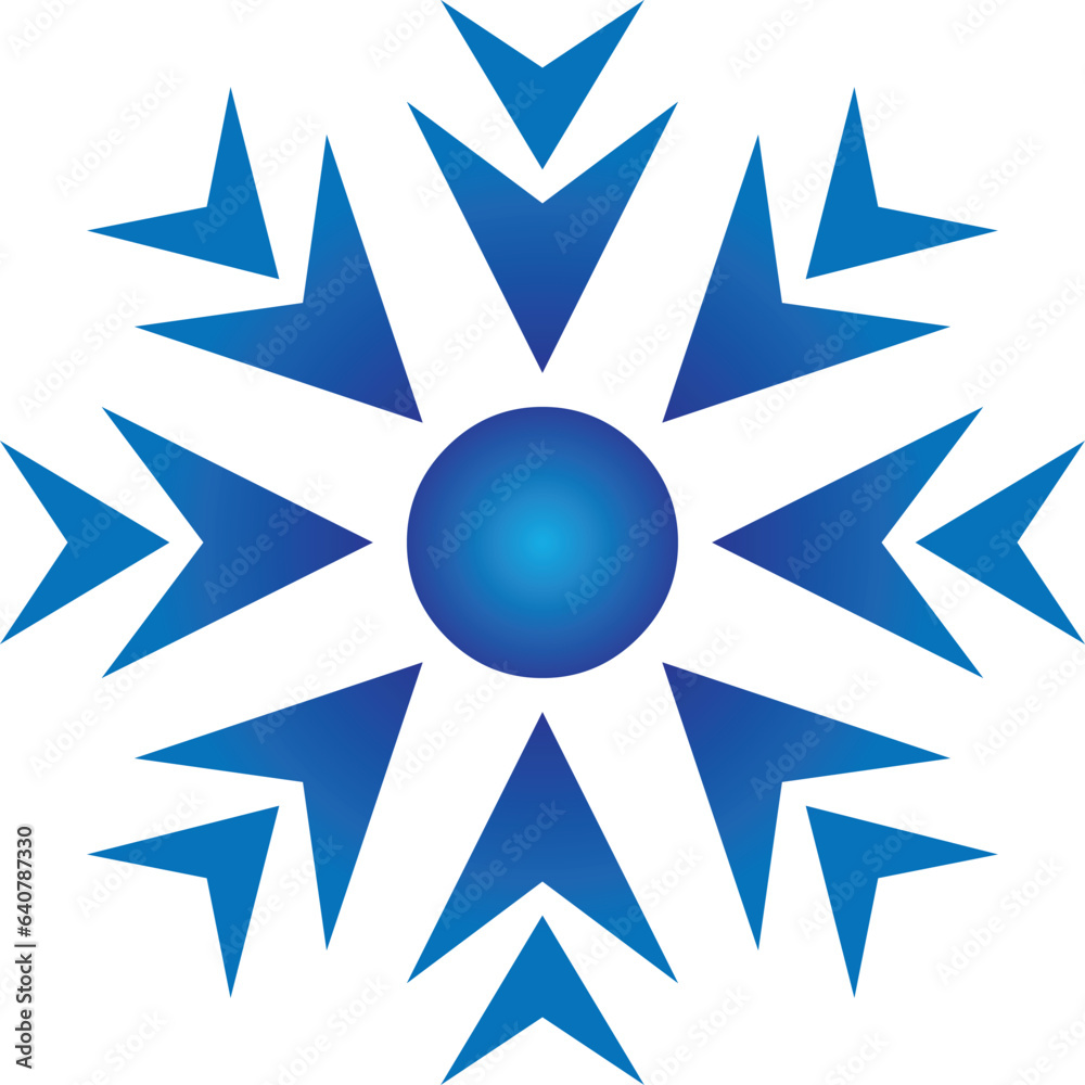 Cornflower simple geometric logo vector Cornflower simple geometric logo vector