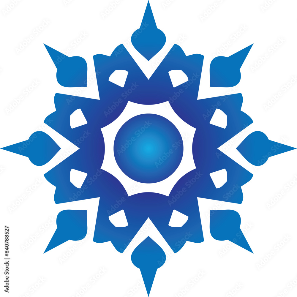 Cornflower simple geometric logo vector