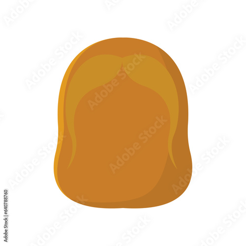 Isolated colored girl hair style Vector