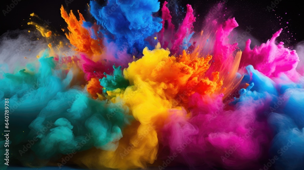 colorful powder explosion - stock concepts